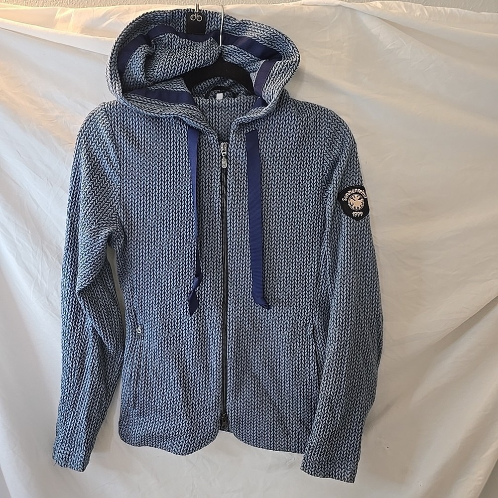 Sonnenreiter Outdoor Riding Wear Shape Jacquard Jacket W/hood Pockets Sz‎ M